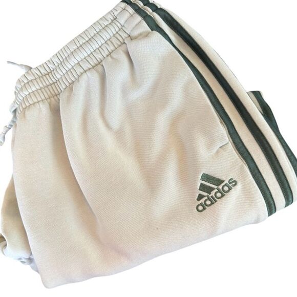 Adidas Men's French Terry Tapered-Cuff 3-Stripes Joggers HL2271. Green Size XL. - Picture 4 of 9